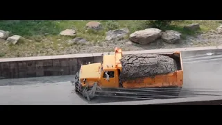 DOT uses a live driver in a 58K pound sand truck to test their runaway truck arrestor