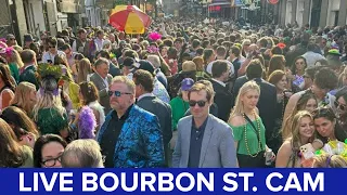 Live New Orleans Mardi Gras Bourbon St. Camera