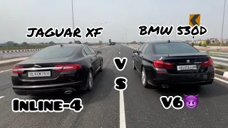 BMW530D😈 VS JAGUAR XF🐆 DRAG RACE || BMW’s POV👁️