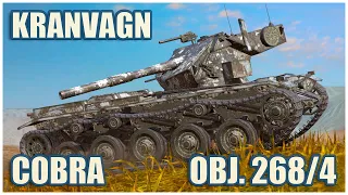Cobra, Kranvagn & Object 268/4 • WoT Blitz Gameplay