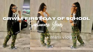 GRWM: First Day Of School 2022 + mini vlog | sophomore szn