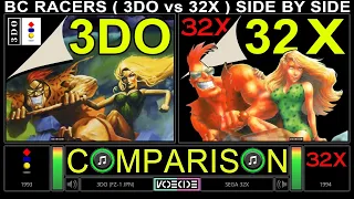 BC Racers (3DO vs Sega 32X) Side by Side Comparison | VCDECIDE