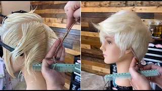 Very Short Layered haircut for women | Short Pixie Cut Tips & Techniques