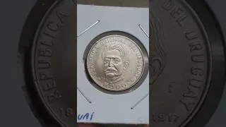 moeda comemorativa ao 100° aniversário de nascimento de José Enrique Rodó, 50 pesos 1971