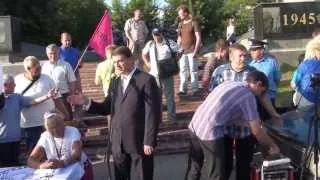 Митинг Васильков-Врадиевка. Выступление мера В.И.Сабадаша.