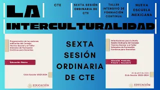 Orientaciones para la Sexta Sesión Ordinaria del CTE y TIFC/26 de abril de 2024/ Interculturalidad