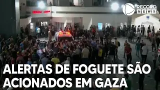 Alertas de foguete são acionados perto da Faixa de Gaza