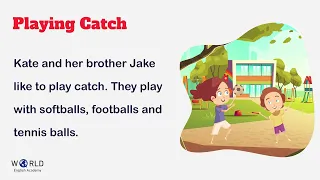 Reading Series For Kids - Playing Catch  || Level A || Easy English