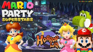 Mario Party Superstars - Horror Land (Daisy vs Peach vs Mario vs Yoshi) | BoardGames