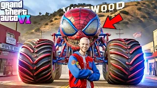 😎I Found This Exclusive Spiderman Monster Truck-GTA 5 Real Life Mod Remastered Season 1 Episode 155