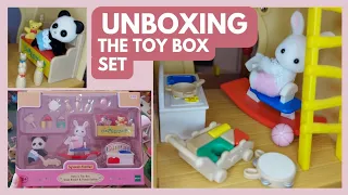 Sylvanian Families Baby's Toy Box - Snow Rabbit & Panda Babies Unboxing (Calico Critters)