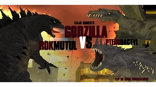 GODZILLA VS ROKMUTUL AND PTERODACTYL  KAIJU MOMENTS # 28