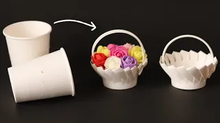 Paper Cup Craft Ideas | DIY | Paper Cup Basket | Best Out Of Waste