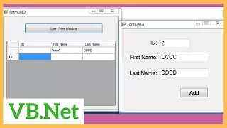 VB.NET - How To Add a Row To Datagridview From Another Form In VB.Net [ With Source Code ]