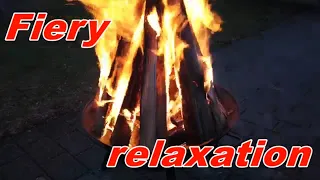 The sound of fire and the crackling of firewood for meditation and relaxation