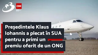 Președintele Klaus Iohannis a plecat în SUA pentru a primi un premiu oferit de un ONG