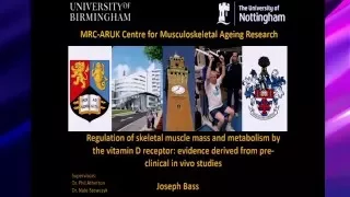 Regulation of skeletal muscle mass and metabolism by the vitamin D receptor, Joseph Bass