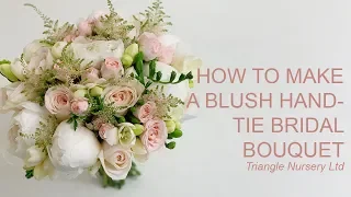 How to Make a Blush Bridal Bouquet with Garden Roses and Peonies - Wholesale Flowers UK and Academy