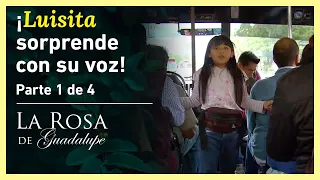 La Rosa de Guadalupe 1/4: ¡Luisita se gana la vida cantando en los microbuses! | Una moneda de amor