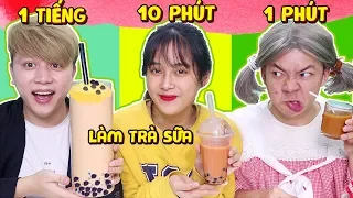 Trà Sữa 1 Phút Vs 10 Phút Vs 1 Tiếng - Valentine Của Xanh Lanh Chanh Tội Nghiệp!!