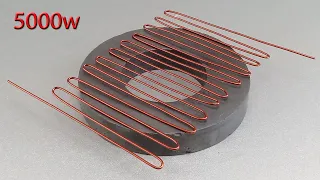 free energy electricity 5000w power generator use magnet copper coil activity