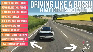 Forza Horizon 4 DRIVING LIKE A BOSS!! - 1416HP Ferrari 599XX Evolution