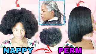 How to safely apply hair relaxer on natural nappy 4c hair /color& trim fr start to finish (tutorial)