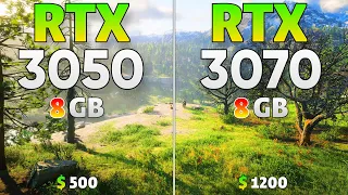 RTX 3050 vs RTX 3070 Gaming Benchmark | Test in 12 Games |