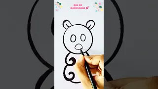 Cute Teddy 🧸 From Number 6 ll Teddy Bear Drawing Easy#shorts #drawing #teddy #bear  #viral