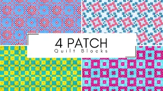 Disappearing 4 Patch Quilt Block Variations | Easy Quilt Patterns Made From Scraps