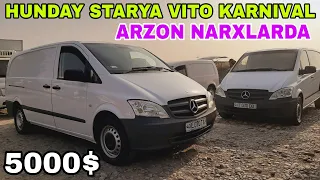 1 NOYABR QOQON MASHINA BOZORIDA 5000$ LIK MERSEDES VITO KIA KARNIVALLAR ENG ARZONLARI