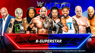 WWE 2K24 - 8 Man Superstar Match | Main Event | Gameplay