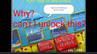 I can't unlock anything - Tasty blue (gold fish levels)