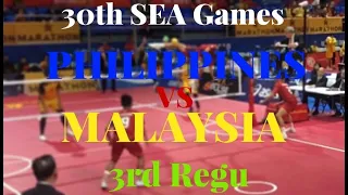 Philippines vs Malaysia | 30th SEA Games | Sepaktakraw Men | 3rd regu