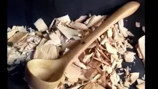 Wooden ladle from start to finish