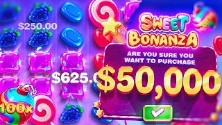 $50,000 SWEET BONANZA BONUS BUYS!? Crazy wins!!