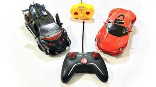 Black Lamborghini and red Ferrari car 🚗 || unboxing and testing 😱 remote control car