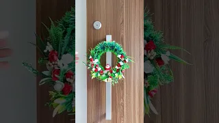 DIY CHRISTMAS WREATH 🎄⛄ #shorts #trending #christmas #christmasdecor #christmastree #christmas2022