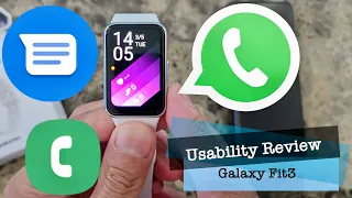 Samsung Galaxy Fit 3 - Usability Review (Phone Calls, SMS and WhatsApp) #GalaxyFit3