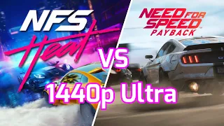 Need For Speed Heat vs Payback - Ryzen 3600 RTX 2060 1440p Ultra - Side by Side Comparison