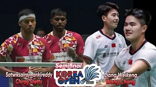 Satwiksairaj Rankireddy/Chirag Shetty vs Liang Weikeng/Wang Chang II Semifinal Korea Open 2023