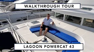 Full Walkthrough Tour on Lagoon Powerboat 43 - Great long distance powerboat live aboard option!