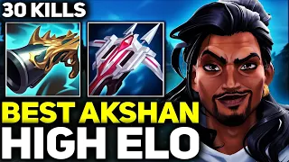 RANK 1 BEST AKSHAN DOMINATING HIGH ELO IN SEASON 14! | League of Legends