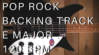 Pop Rock Guitar Backing Track | E Major (120 bpm)