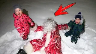 Нашли Деда Мороза в сугробе
