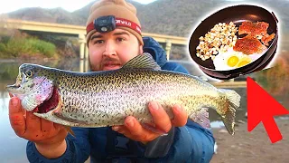 Catch and Cook Rainbow Trout! Salt River Fishing AZ