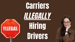 Carriers Are Illegally Employing Drivers, Driving Rates Lower: B-1 Visa