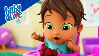 Baby Alive Official 🍼 Healthy Snacks Make Us Strong, Babies 🍇 Kids Videos 💕