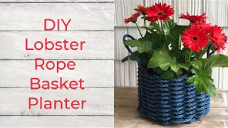 DIY Lobster Rope Basket Nautical Planter