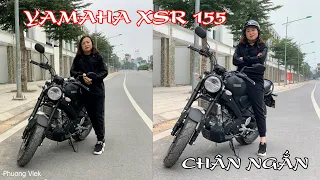 Phuong Vlek - Chân Ngắn Với Chiều Cao 1m50 Thử Đi Xe Máy Yamaha XSR 155 2020